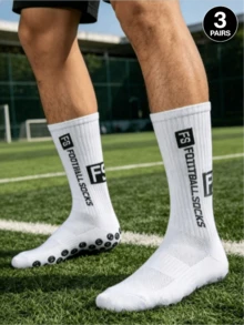 1/2/3/4 Pairs FS Pattern Football Socks, Shock-Absorbing Comfortable Wear-Resistant Sports Socks, Suitable For Outdoor Fitness Basketball Socks - Multicolor - View 11