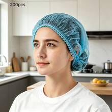 Thickened Disposable Non-Woven Strip Cap 100/200pcs, High Elasticity Dust-Proof Hair Cover, Suitable For Beauty Salon, Wellness Center, Kitchen And Outdoor Work, Can Be Used For Home Cleaning, Sleep Hair Care And Daily Use, Multiple Colors Available - Multiple Styles - View 14