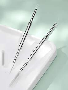 2/1pc Professional Salon Blackhead Removal Kit With Triple-Pronged Needle, Suitable For Exfoliation And Excess Oil Treatment - Multicolor - View 1