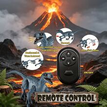 1pc/Set Remote Control Dinosaur Toy, 2.4GHz Kids Dinosaur Toy With Adjustable Joints, Light Effects And Sound Effects, Parent-Child Interactive Toy, Realistic Dinosaur Model Toy, Perfect Holiday Gift For Children - Multicolor - View 5