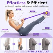 4-Tube Foot Pedal Resistance Band, Multifunctional Home Gym Pull Rope For Full Body Stretching, Yoga Leg & Core Workout Sit-Up Assistant - Multicolor - View 2