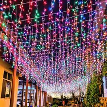 8 Lighting Modes Battery Powered Icicle Lights Curtain Lights, Starry String Lights, Outdoor Engineering Mall Wedding Decoration Lights, Outdoor Atmosphere Lights, Indoor Curtain Lights Christmas Decoration Holiday Lights, Holiday Lighting, Waterfall Lights Yard Decoration, Outdoor Decoration, Garden Fence Railing Decoration, Room Bedroom Hallway Living Room Eaves Decoration String Lights, Wedding Party Decoration - 8-function Battery-powered Fairy Lights - View 9