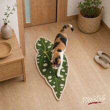 Home Sisal Leaf Cat Scratching Pad, Durable, Can Be Installed On Wall/Sofa/Headboard/Table Leg, No Shedding, Washable, Suitable For Kittens And Adult Cats. Used For Scratching, Resting, Playing; Dorm/Apartment/Rental Home Decor, Portable Holiday Gift - one-size - View 2