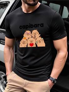 Men T-Shirts - 黑色 - 查看 1