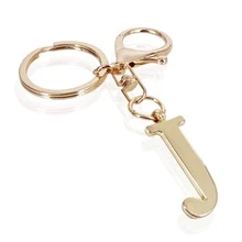 Gold-Plated Letter Keychain, A-Z Letter Key Ring With Heart, Personalized Metal Keychain Designed For Women, Perfect Accessory - Multicolor - View 20
