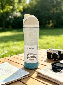 Owala 32oz/24oz Fruit Cup Highly Attractive Stainless Steel Insulated Tumbler Outdoor Portable Pop-Up Water Bottle Stainless Steel Insulated Tumbler Portable Sports Water Bottle With Straw Suitable For Sports, Travel And School Athletic Activities Water Bottle. , Good Sealing, Portable, Flip Lid Design, Perfect For Cold And Hot Drinks, Coffee And Frozen Beverages - Multicolor - View 7