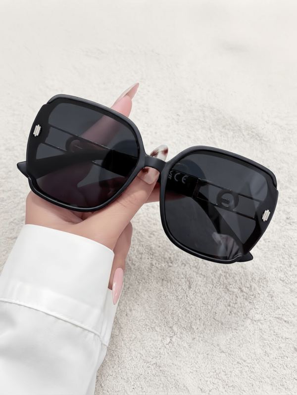 1 Pair Plastic Full Frame Square Retro Personalized Street Style Thick Frame Y2K Fashion Women's Glasses, Suitable For Music Festivals, Street Photography, Vacation Outfits, Fits All Face Shapes