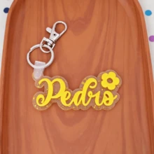 1pc Customized Acrylic Bag Charm Keychain 3D Backpack Pendant Acrylic Name Tag Lunch Box Tag Luggage Tag Diaper Bag Charm Backpack Pendant Gift For Mom - Silvery - View 54