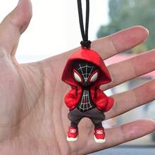 Panini 2D Flat Acrylic Spider Hero Keychain, Non-3D Cute Hoodie Character Bag Charm Accessory - Multicolor - View 5