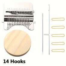 Portable Mini Sewing Machine With 14 Crochet Hooks, High-Speed Handheld Repair Tool For DIY Crafts, Quick Mending And Knitting, Compact Sewing Tool For Scarves, Jeans, Socks, Clothing, Sewing Accessory - Multiple Styles - View 14