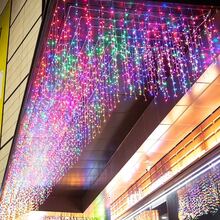 8 Lighting Modes Battery Powered Icicle Lights Curtain Lights, Starry String Lights, Outdoor Engineering Mall Wedding Decoration Lights, Outdoor Atmosphere Lights, Indoor Curtain Lights Christmas Decoration Holiday Lights, Holiday Lighting, Waterfall Lights Yard Decoration, Outdoor Decoration, Garden Fence Railing Decoration, Room Bedroom Hallway Living Room Eaves Decoration String Lights, Wedding Party Decoration - 8-function Battery-powered Fairy Lights - View 23