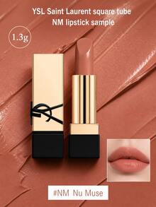 YSL Saint Laurent Square Tube Lipstick NM Nude Muse 1.3g Sample Size Moisturizing Lipstick Suitable For Daily Commute Wear - NM Nude Muse - View 1