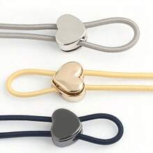 4/12pcs Multi-Function Heart-Shaped Double-Hole Cord Lock (Silver/Gunmetal/Black), Spring Buckle Adjuster, Commonly Used For Hoodie, Backpack Or Clothing Drawstring Adjustment, Garment Accessories, Craft Parts, DIY Hat And Sewing Accessories - Multicolor - View 6