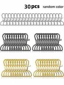 20/60/100pcs Rotating Spring Hook Keychains With D-Ring, Handmade Supplies, Key Ring Making Accessories, Sewing Accessories, 360° Rotating, Durable Zinc Alloy DIY Hardware Accessories, Suitable For Key Rings, Lanyards And Wallets - Multi-color - View 20