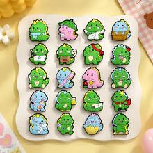 9/20PCS Cute Little Dinosaur Shoe Charms Set, PVC Shoe Decorations, Shoe Accessories Charms, Gift Idea For Birthday Christmas Halloween Party Favor - Multicolor - View 1