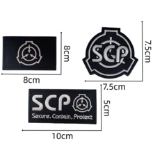 3件/5件 SCP刺繡魔鬼氈貼片，適用於背心、背心上衣、背包裝飾 - 多色 - 查看 4