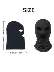 1pc Solid Color Universal 3-Hole Breathable Balaclava Head Mask, Seamless Sun Protection Head Cover, Suitable For Outdoor Sun Protection, Quick-Drying, Cycling, Hiking, Skiing, Running, Fishing, Climbing And Other Outdoor Activities - Multicolor - View 7