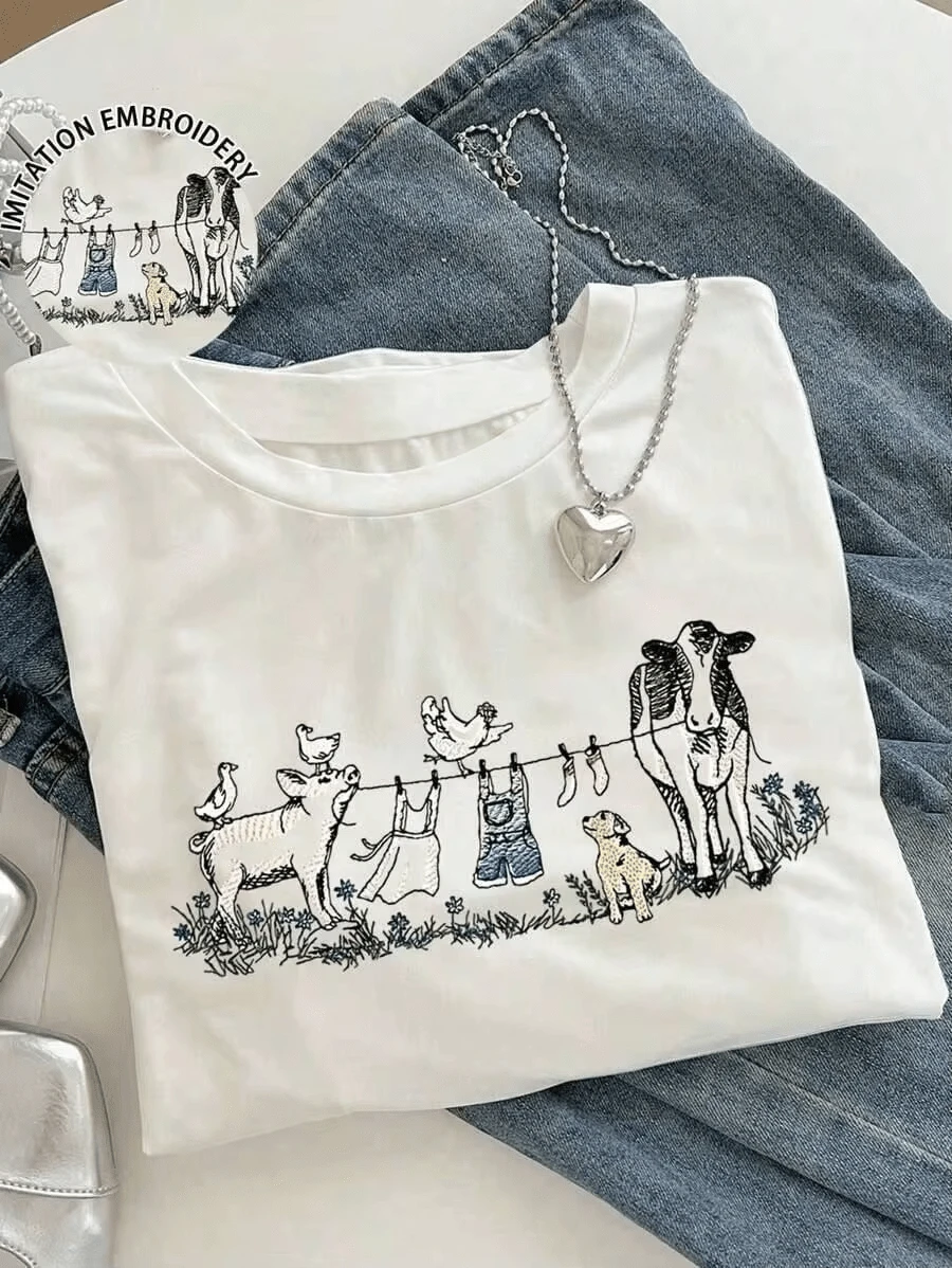 Women T-Shirts - 白色 - 查看 1