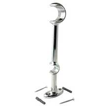 Suporte Duplo Alongado Para Varão De Cortina 28mm E 19mm Alumínio Maciço Cromado Luxo Unidade Bella Arte Acompanha Buchas E Parafusos Alta Resistência Fácil Instalação Ideal Para Cortina Com Blackout E Voil Acabamento Premium - 1PC - Visão 10