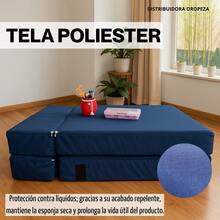 Sofá Cama Individual 190x70x15 Poliéster - Azul Marino - Ver 8