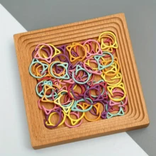 5/10/16/20/30/40/50/60Pcs Colorful Open Cat Ear Rotating Stitch Markers, Wider Open Cat Ear Themed Stitch Markers, Practical Knitting Tools, Gift For Knitters, Random Colors. - Multicolor - View 9