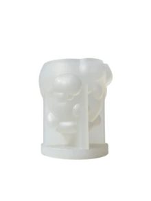 1件巫師南瓜豬矽膠模具，蠟燭模具 - 3D設計，不沾易脫模，適用於樹脂/石膏/肥皂/蠟燭DIY - 萬聖節恐怖派對裝飾，可重複使用 - 巫師小豬 - 查看 7
