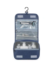 1pc,Large Capacity Hanging Hook Toiletry Bag,Waterproof Folding Handbag Travel Makeup Organizer Cosmetic Bag,Makeup Bag,Toiletry Travel Bag,Makeup Storage Bag,For Women Makeup Cosmetic Storage Bag,Multi-Function For Beach Vacation Holiday Business - 彩色 - 查看 13
