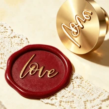 1個 Love 英文單字圖案蠟封印章頭（不含手柄）－婚禮邀請函蠟封印章－禮品包裝蠟封印章 - 愛 - 查看 1