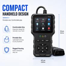 V510 OBD2 Car Diagnostic Scanner Professional Engine Fault Code Reader Live Data OBDII Scan Tool - Black - View 7