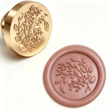 1 Buah Kepala Stempel Lilin Motif Telinga Gandum (TANPA Gagang) - Stempel Lilin untuk Undangan Pernikahan - Stempel Lilin untuk Kemasan Hadiah - bulir gandum - View 2