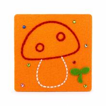 1/3/5pcs Kids DIY Felt Sewing Material Kit, Car Mushroom Flower Ice Cream Butterfly Patterns, Hand-Eye Coordination Fine Motor Skills Training Handmade Toy - Multicolor - View 12