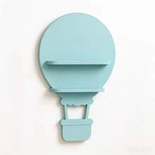 Hot Air Balloon Shaped Baby Room Double Layer Floating Wall Storage Shelf, Decorative Wall Display Rack For Storing Baby Supplies And Picture Books - Hot Air Balloon - View 14
