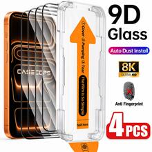CASECOPS 4Pcs Full Coverage HD Anti-Shatter Tempered Glass Phone Screen Protector, Self-Cleaning, One-Click Installation, For IPhone 17 Pro Max, 9H Hardness Tempered Glass, Full Screen Coverage, Anti-Fingerprint, Bubble-Free, Easy Installation, For IPhone 17 Pro Max/17 Air/17e/16 Plus/16 E/16/15 Pro Max/14 Pro Max/13 Mini/12/11 Series - 4pcs - View 29