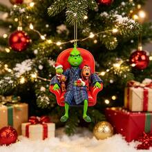 The Grinch The 9pcs Christmas Tree Hanging Ornaments, Party Atmosphere Decoration Props, Car Interior Hanging Decor, New Year Gift; Christmas Gift - Multicolor - View 10