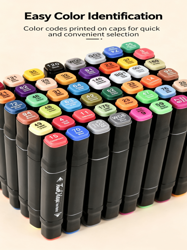 Touch Dual Tip Art Markers, 24/36/48/60 Colors Alcohol-Based Coloring Markers, School And Back To School Supplies, Suitable For Artists Sketching, Illustration Painting, Art Supplies