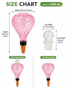 1個水滴造型自動澆水球，500ml 自動澆水尖頭，適用於室內盆栽植物，可愛透明綠色植物澆水助手，適合居家、辦公室與度假園藝照護 - 水滴形 - 查看 7
