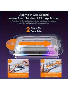 CASECOPS 4Pcs Full Coverage HD Anti-Shatter Tempered Glass Phone Screen Protector, Self-Cleaning, One-Click Installation, For IPhone 17 Pro Max, 9H Hardness Tempered Glass, Full Screen Coverage, Anti-Fingerprint, Bubble-Free, Easy Installation, For IPhone 17 Pro Max/17 Air/17e/16 Plus/16 E/16/15 Pro Max/14 Pro Max/13 Mini/12/11 Series - 4pcs - View 6