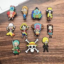 Panini 1pc One Piece Anime Luffy & Zoro Soft PVC Shoe Charms, Suitable For Clogs And Sandals Shoe Buckle Decoration - Multicolor - View 4