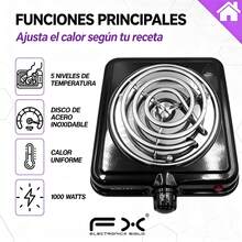 1000W Portable Electric Grill With 5-Level Temperature Control, Stainless Steel Heating Element, Fast And Even Heating For Kitchen - US A Type Plug(110-127V) - View 2