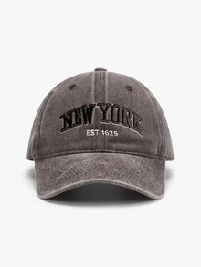 2件裝復古「New York」刺繡卡車帽，中性款，四季可穿，可調節帽帶，適合情人節、婚禮、海灘、派對、開學季、萬聖節、聖誕節、父親節、戶外運動、旅行、防曬，男女必備禮物，小眾可客製化卡車帽，黑色、粉色、紫色可選，休閒頭飾，男士帽子，女士卡車帽 - 黑色+灰色 - 查看 13
