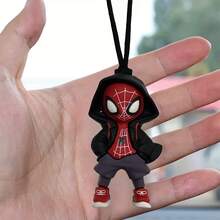 Panini 2D Flat Acrylic Spider Hero Keychain, Non-3D Cute Hoodie Character Bag Charm Accessory - Multicolor - View 4