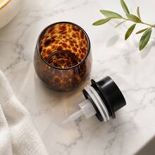 Dispensador de jabón de vidrio de mármol ámbar, botella con bomba recargable para jabón líquido, loción y lavado de manos, adecuado para la encimera de la cocina y el baño - Multicolor - Ver 6