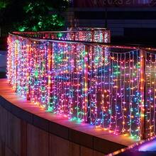 8 Lighting Modes Battery Powered Icicle Lights Curtain Lights, Starry String Lights, Outdoor Engineering Mall Wedding Decoration Lights, Outdoor Atmosphere Lights, Indoor Curtain Lights Christmas Decoration Holiday Lights, Holiday Lighting, Waterfall Lights Yard Decoration, Outdoor Decoration, Garden Fence Railing Decoration, Room Bedroom Hallway Living Room Eaves Decoration String Lights, Wedding Party Decoration - 8-function Battery-powered Fairy Lights - View 14