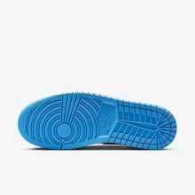 Nike Air Jordan 1 Low Men's Premium Basketball Shoes Blue/Navy 553558-404 - Blue and White - View 4