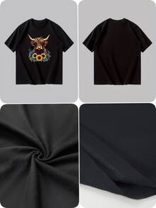 Men T-Shirts - 黑色 - 查看 4