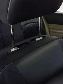 Universal PU Car Seat Cover Set, Diamond Quilted Car Seat Protector With Colorful Piping, Non-Slip Back Breathable Full Set Seat Cushions, Easy Installation Interior Accessories, Suitable For Sedan SUV Truck Pickup, Car Interior Protection Set - A - View 8