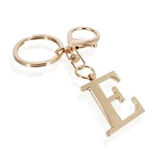 Gold-Plated Letter Keychain, A-Z Letter Key Ring With Heart, Personalized Metal Keychain Designed For Women, Perfect Accessory - Multicolor - View 16