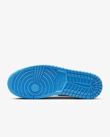 Nike Air Jordan 1 Low Men's Premium Basketball Shoes Blue/Navy 553558-404 - Blue and White - View 8