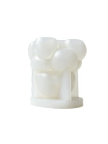 南瓜熊矽膠模具，蠟燭模具 - 耐熱、易脫模、可重複使用，適用於樹脂與蠟燭 - 萬聖節創意手工藝工具 - 抱南瓜小熊 - 查看 7