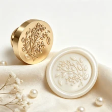 1 Buah Kepala Stempel Lilin Motif Telinga Gandum (TANPA Gagang) - Stempel Lilin untuk Undangan Pernikahan - Stempel Lilin untuk Kemasan Hadiah - bulir gandum - View 9